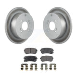 Rear Coat Brake Rotors Ceramic Pad Kit For 2006-2010 Hyundai Accent Kia Rio Rio5