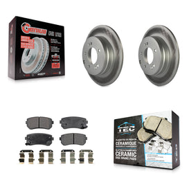 Rear Coat Disc Brake Rotor Ceramic Pad Kit For Hyundai Sonata Tucson Kia Cadenza