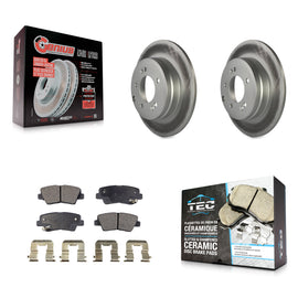 Rear Coated Disc Brake Rotor Ceramic Pad Kit For Hyundai Sonata Kia Optima Azera