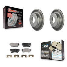 Charger l'image dans la galerie, Rear Coated Disc Brake Rotors And Ceramic Pads Kit For Hyundai Sonata 3.3L