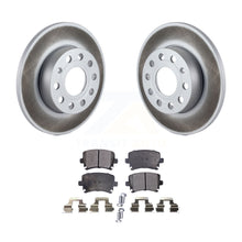 Charger l&#39;image dans la galerie, Rear Coated Disc Brake Rotor Ceramic Pad Kit For Volkswagen Jetta Rabbit Audi A3