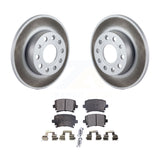 Rear Coated Disc Brake Rotor Ceramic Pad Kit For Volkswagen Jetta Rabbit Audi A3