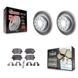 Rear Coated Disc Brake Rotor Ceramic Pad Kit For Volkswagen Jetta Rabbit Audi A3