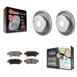 [Rear] 2005-2012 Nissan Pathfinder Premium Coated Rotors & Ceramic Pads Brake Kit For Max Braking