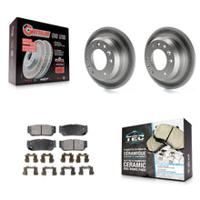 Load image into Gallery viewer, Rear Coated Disc Brake Rotors &amp; Ceramic Pad Kit For Kia Sedona Hyundai Entourage