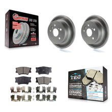 Charger l'image dans la galerie, Rear Coated Disc Brake Rotor Ceramic Pad Kit For Toyota Camry Lexus ES350 Avalon