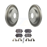 Rear Coated Disc Brake Rotors And Ceramic Pads Kit For Audi A4 Quattro