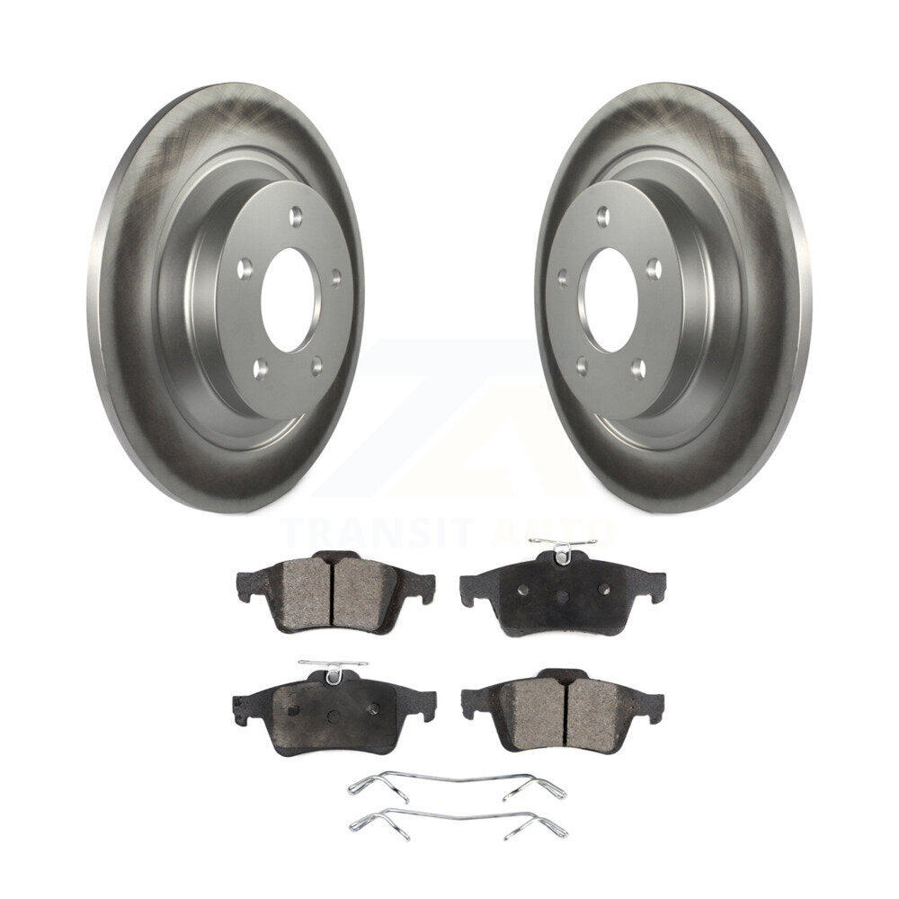 Rear Coated Disc Brake Rotors And Ceramic Pads Kit For Mazda 5