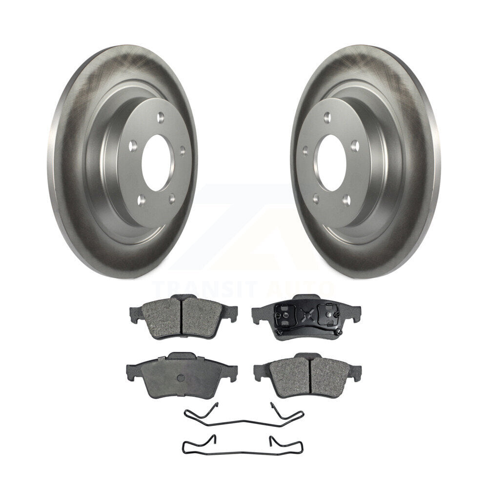 Rear Coated Disc Brake Rotors And Ceramic Pads Kit For 2006 Mazda 5 To 02 06