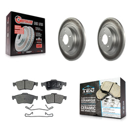 [Rear] 2006 Mazda 5 To 02 06 Premium Coated Rotors & Ceramic Pads Brake Kit For Max Braking