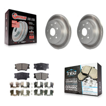 Load image into Gallery viewer, Rear Coated Disc Brake Rotors And Ceramic Pads Kit For Toyota RAV4 Lexus HS250h