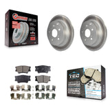 Rear Coated Disc Brake Rotors And Ceramic Pads Kit For Toyota RAV4 Lexus HS250h
