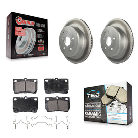 Rear Coated Brake Rotors Ceramic Pad Kit For Lexus IS250 GS350 IS350 GS300 GS430