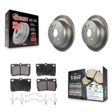 Rear Coated Disc Brake Rotors And Ceramic Pads Kit For Lexus IS250