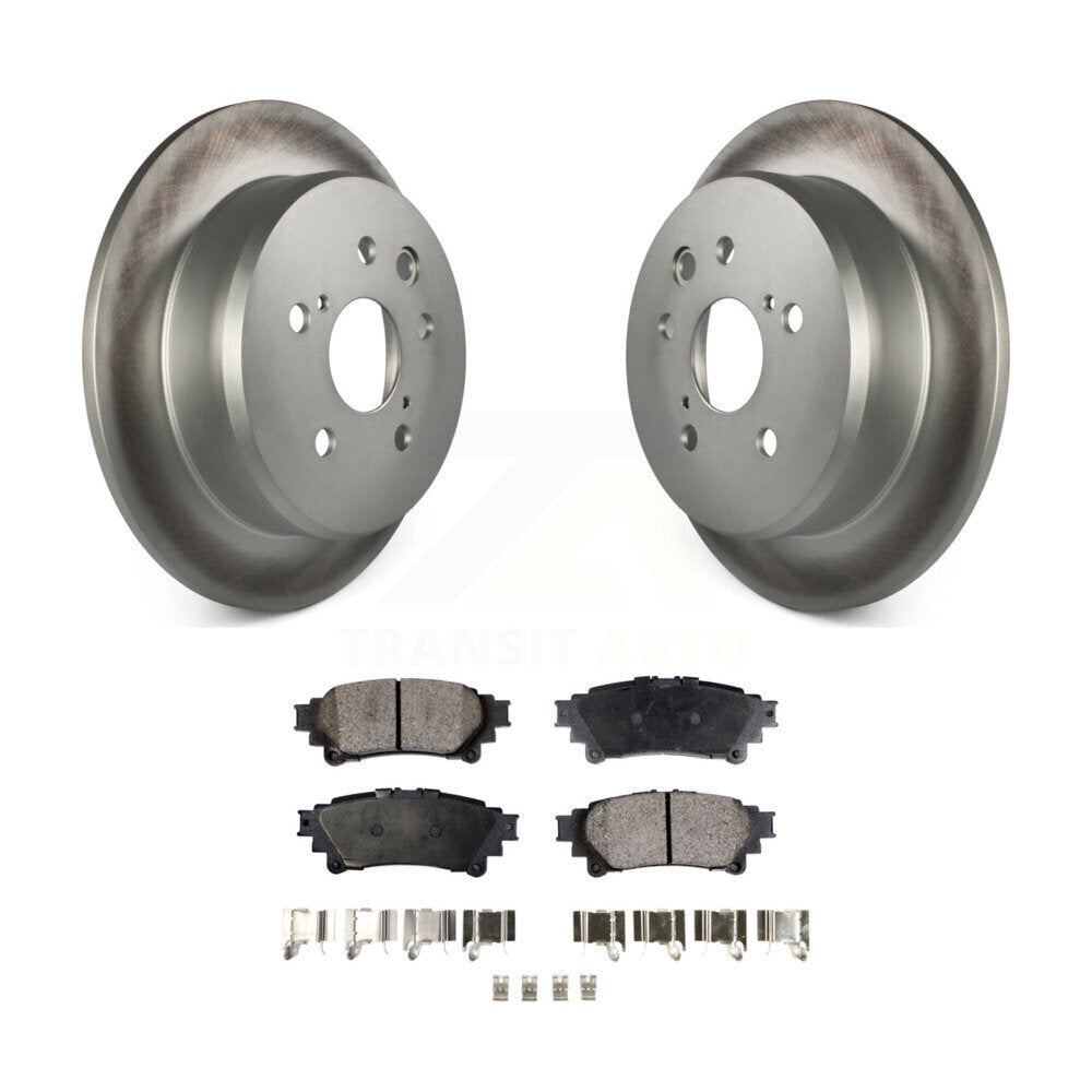 Rear Coated Disc Brake Rotors And Ceramic Pads Kit For Lexus IS250