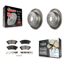 Load image into Gallery viewer, Rear Coated Disc Brake Rotors And Ceramic Pads Kit For Lexus IS250