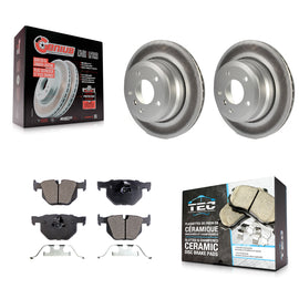 Rear Coat Brake Rotor Ceramic Pad Kit For BMW 530xi 535xi 528i xDrive 535i 528xi