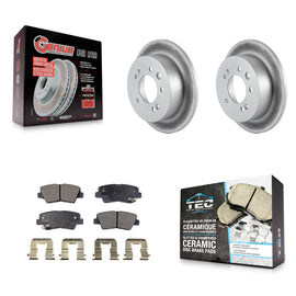 Rear Coat Brake Rotor Ceramic Pad Kit For 10 Hyundai Elantra Sedan From 03 23