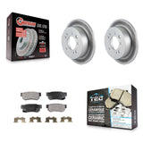 Rear Coated Disc Brake Rotors And Ceramic Pads Kit For Hyundai Elantra