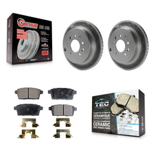 Load image into Gallery viewer, Rear Coat Disc Brake Rotors Ceramic Pad Kit For Ford Edge Mazda CX-7 Lincoln MKX