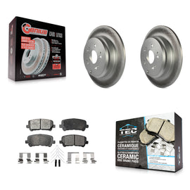 Rear Coat Disc Brake Rotor Ceramic Pad Kit For Honda Odyssey Pilot Acura MDX ZDX