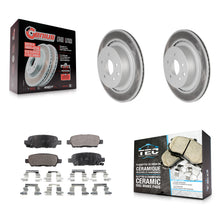 Load image into Gallery viewer, Rear Coated Disc Brake Rotors And Ceramic Pads Kit For INFINITI G37 G35 Q60
