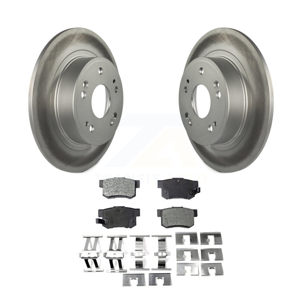 Rear Coated Disc Brake Rotors And Ceramic Pads Kit For Honda Accord Acura ILX