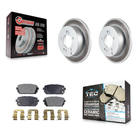 [Rear] 2007-2012 Kia Rondo Premium Coated Rotors & Ceramic Pads Brake Kit For Max Braking