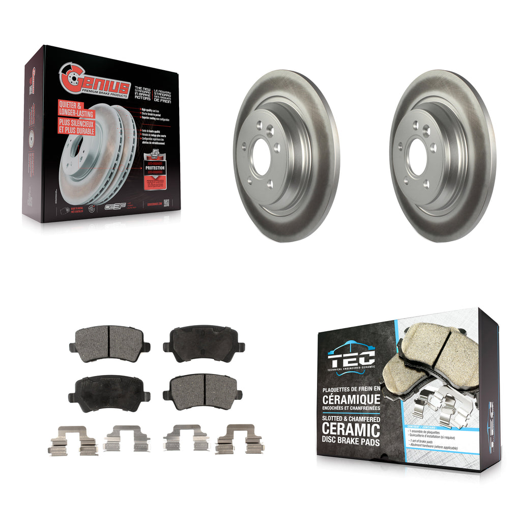 Rear Coated Brake Rotor Ceramic Pad Kit For Volvo S60 XC70 S80 V60 Cross Country