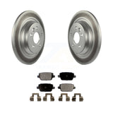 [Rear] 2008-2011 Volvo S80 FWD Premium Coated Rotors & Ceramic Pads Brake Kit For Max Braking