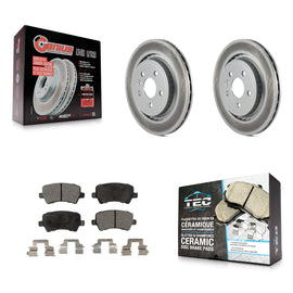 Rear Coated Disc Brake Rotors And Ceramic Pad Kit For Volvo S60 XC70 S80 V60 V70