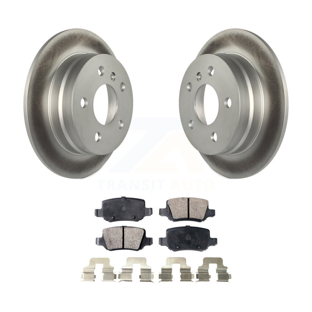 Rear Coated Disc Brake Rotors & Ceramic Pad Kit For 2006-2011 Mercedes-Benz B200