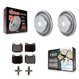 Rear Coated Disc Brake Rotors And Ceramic Pads Kit For Subaru Impreza WRX STI