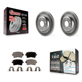 Rear Coat Disc Brake Rotors Ceramic Pad Kit For Audi Q5 A4 Quattro A5 allroad S5