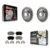 Rear Coat Disc Brake Rotors Ceramic Pad Kit For Audi Q5 A4 Quattro A5 allroad S5