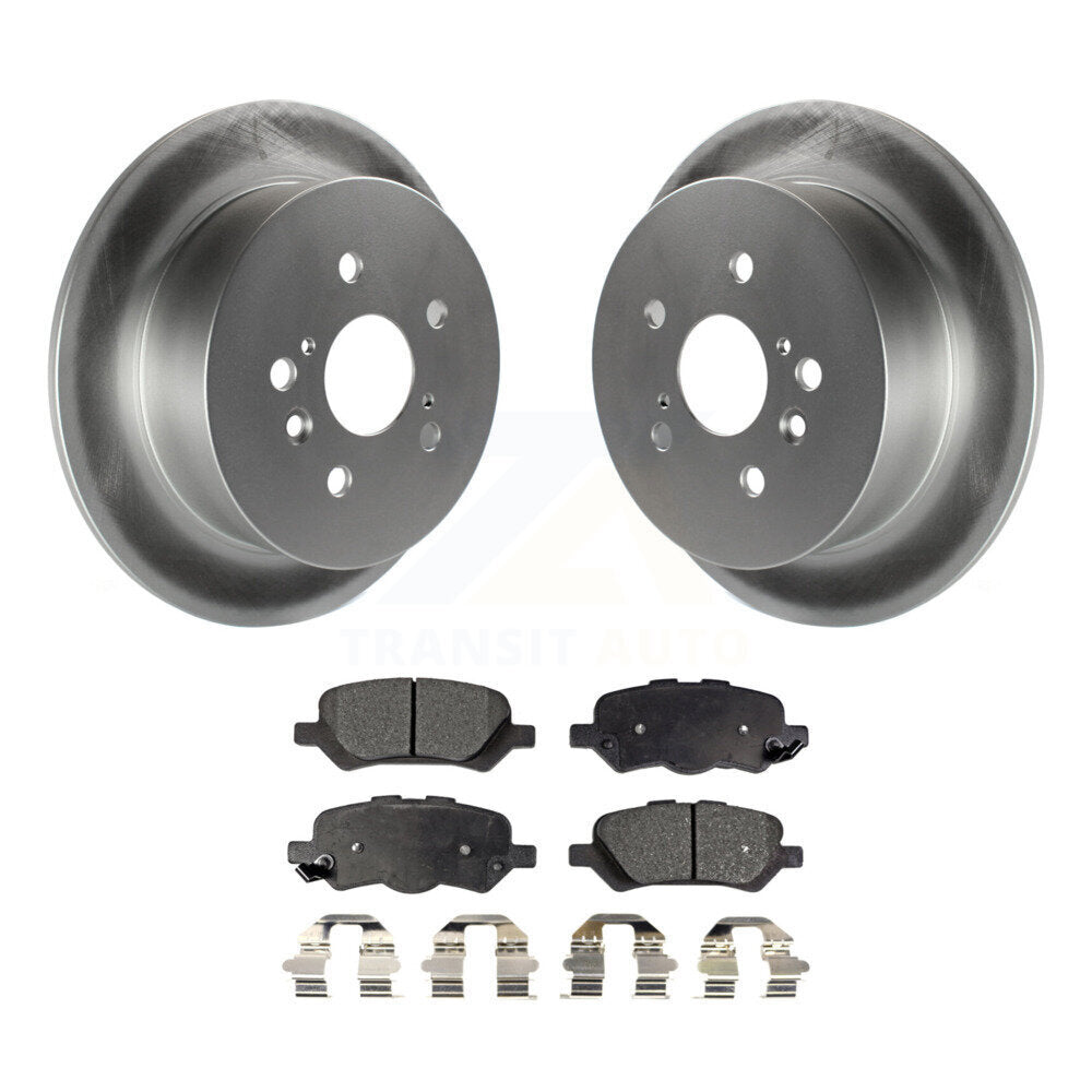 Rear Coated Disc Brake Rotors And Ceramic Pads Kit For 2009-2016 Toyota Venza