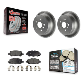 [Rear] 2009-2016 Toyota Venza Premium Coated Rotors & Ceramic Pads Brake Kit For Max Braking