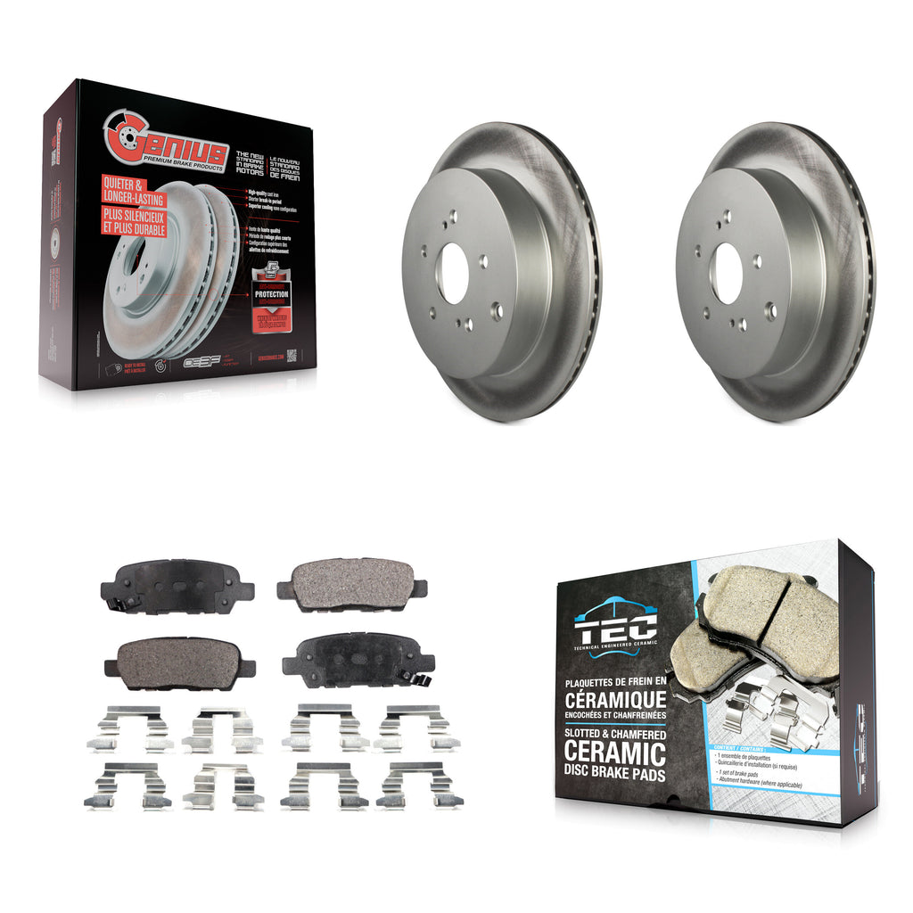 [Rear] 2009-2013 Suzuki Grand Vitara Premium Coated Rotors & Ceramic Pads Brake Kit For Max Braking