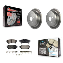 Charger l'image dans la galerie, Rear Coated Brake Rotor Ceramic Pad Kit For Toyota Highlander Sienna Lexus RX350