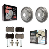 Rear Coated Disc Brake Rotors And Ceramic Pads Kit For Hyundai Genesis Coupe