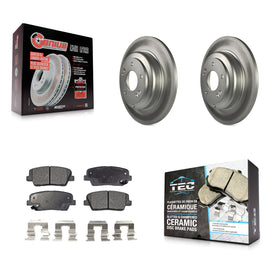 Rear Coated Disc Brake Rotors And Ceramic Pads Kit For Hyundai Genesis Coupe