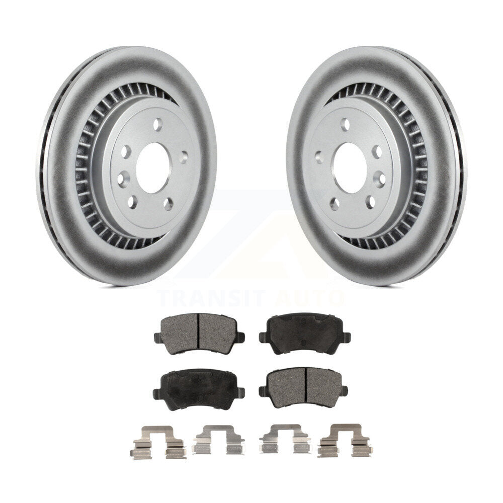 Rear Coated Disc Brake Rotors And Ceramic Pads Kit For 2010-2017 Volvo XC60