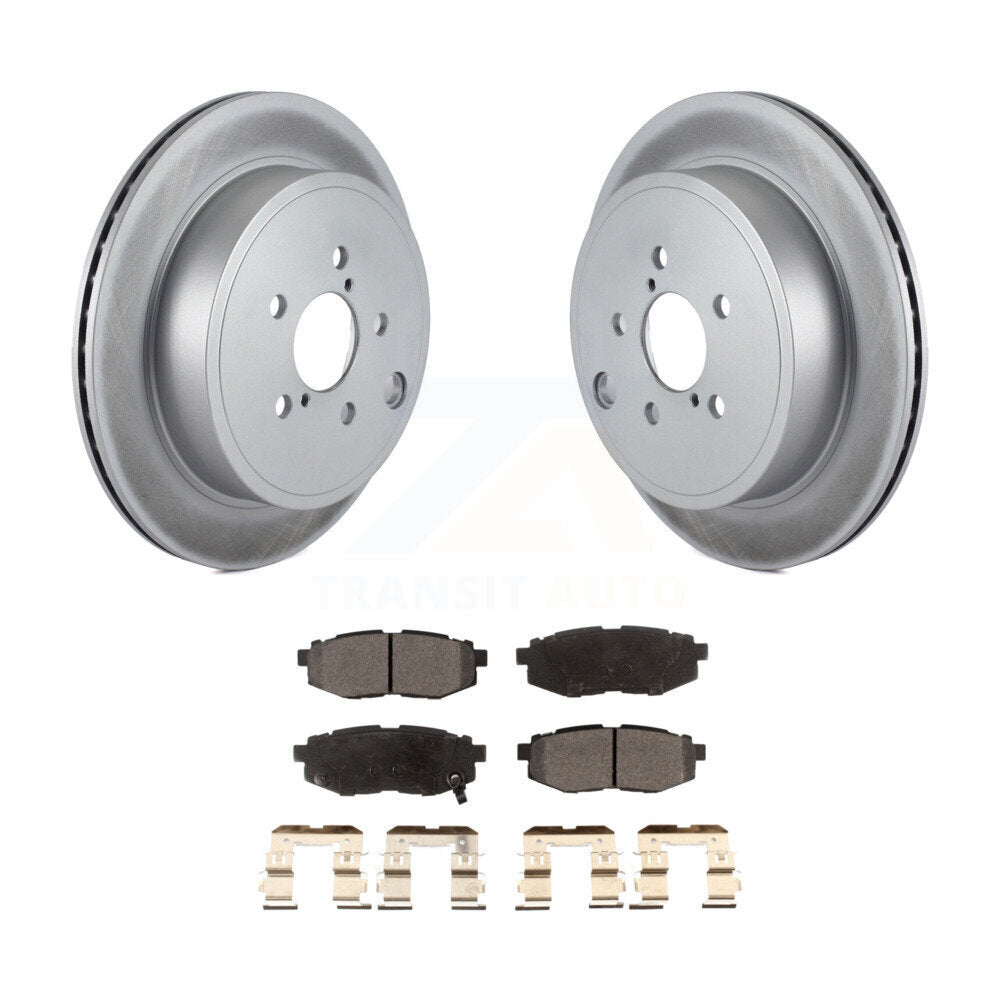 Rear Coated Brake Rotor Ceramic Pad Kit For Subaru Outback Legacy Scion FR-S BRZ