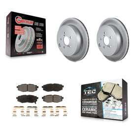Rear Coated Brake Rotor Ceramic Pad Kit For Subaru Outback Legacy Scion FR-S BRZ