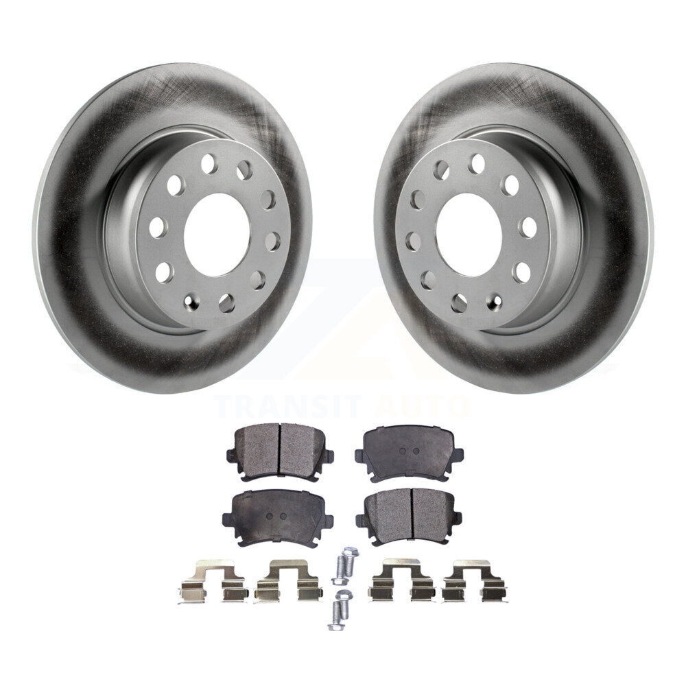 Rear Coated Disc Brake Rotors And Ceramic Pads Kit For Volkswagen GTI