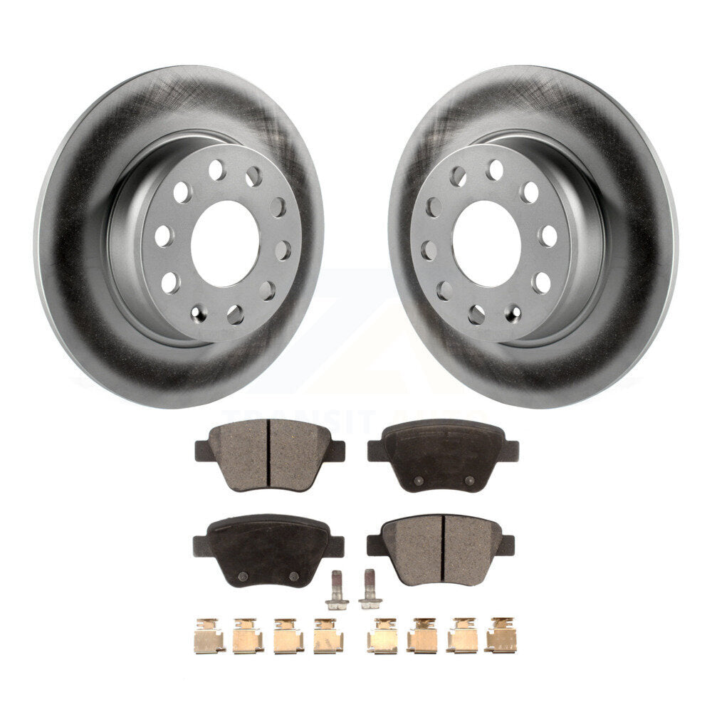 Rear Coat Brake Rotor Ceramic Pad Kit For Volkswagen Jetta Passat Beetle Golf A3