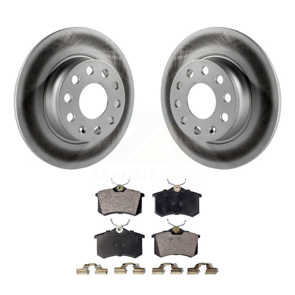 Rear Coated Disc Brake Rotors And Ceramic Pads Kit For Volkswagen Beetle Golf