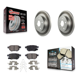 [Rear] 2011-2016 Scion tC Premium Coated Rotors & Ceramic Pads Brake Kit For Max Braking