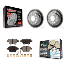 Load image into Gallery viewer, Rear Coated Disc Brake Rotors And Ceramic Pads Kit For Volkswagen Beetle GTI Eos