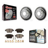 Rear Coated Disc Brake Rotors And Ceramic Pads Kit For Volkswagen Beetle GTI Eos